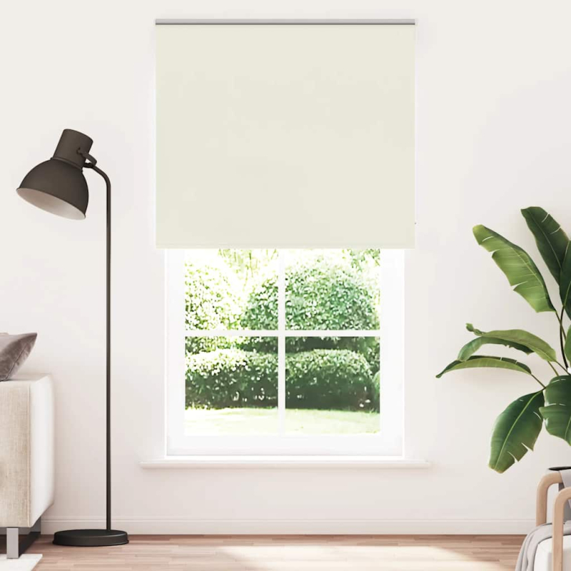 Verdunkelungsrollo Cremeweiß 130x210cm Stoffbreite 126,6cm