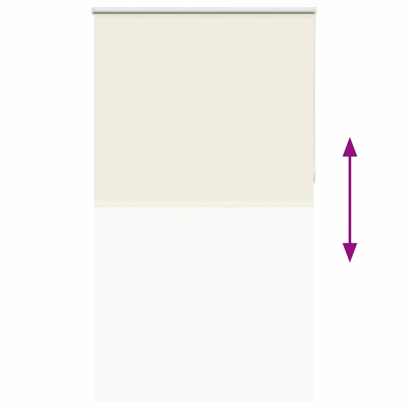 Verdunkelungsrollo Cremeweiß 130x210cm Stoffbreite 126,6cm