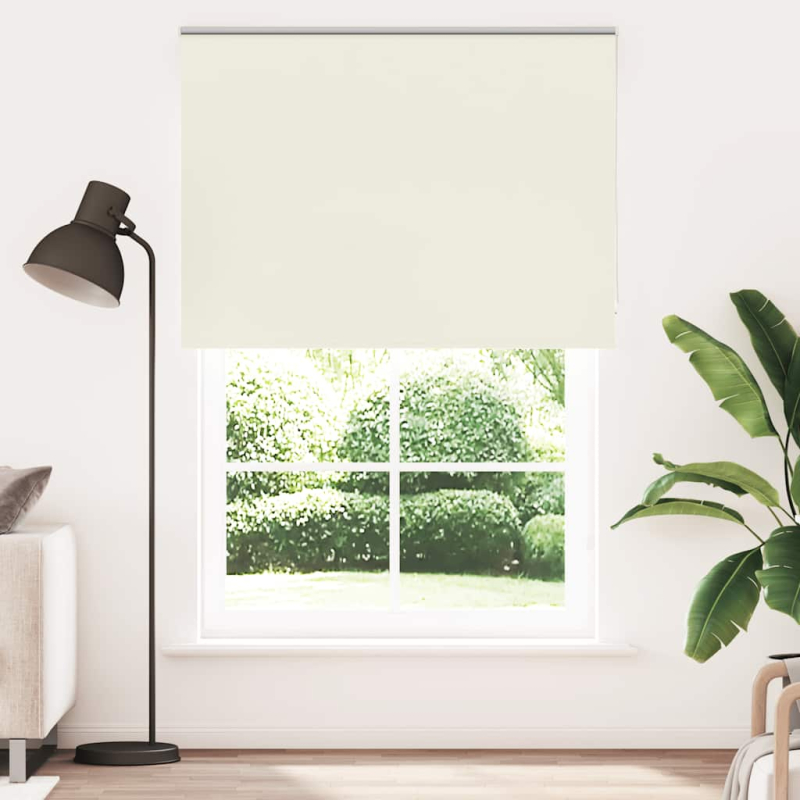 Verdunkelungsrollo Cremeweiß 145x210cm Stoffbreite 141,6cm