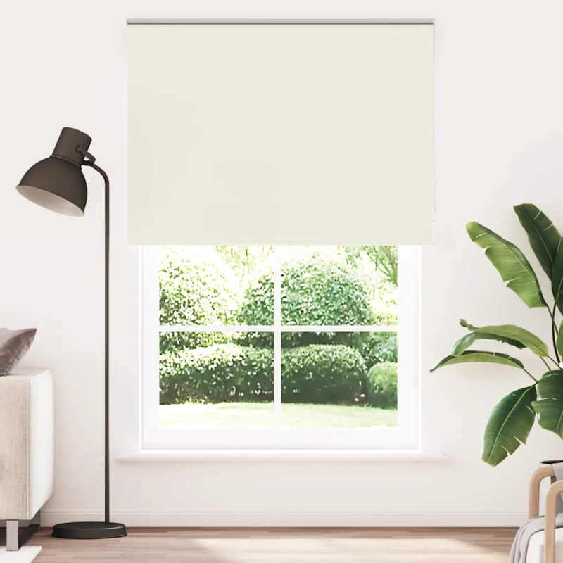Verdunkelungsrollo Cremeweiß 155x210cm Stoffbreite 151,6cm