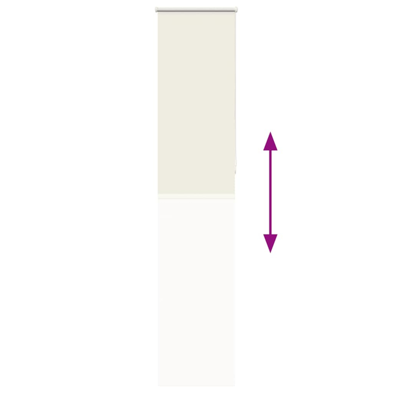 Verdunkelungsrollo Cremeweiß 60x230cm Stoffbreite 55,7 cm