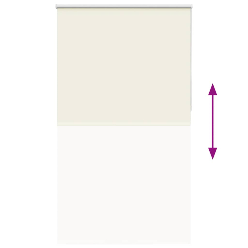 Verdunkelungsrollo Cremeweiß 130x230cm Stoffbreite 126,6cm