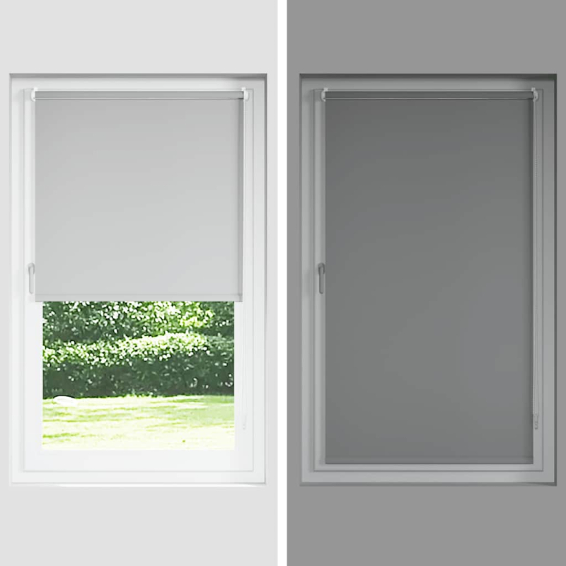 Verdunkelungsrollo Cremeweiß 145x230cm Stoffbreite 141,6cm