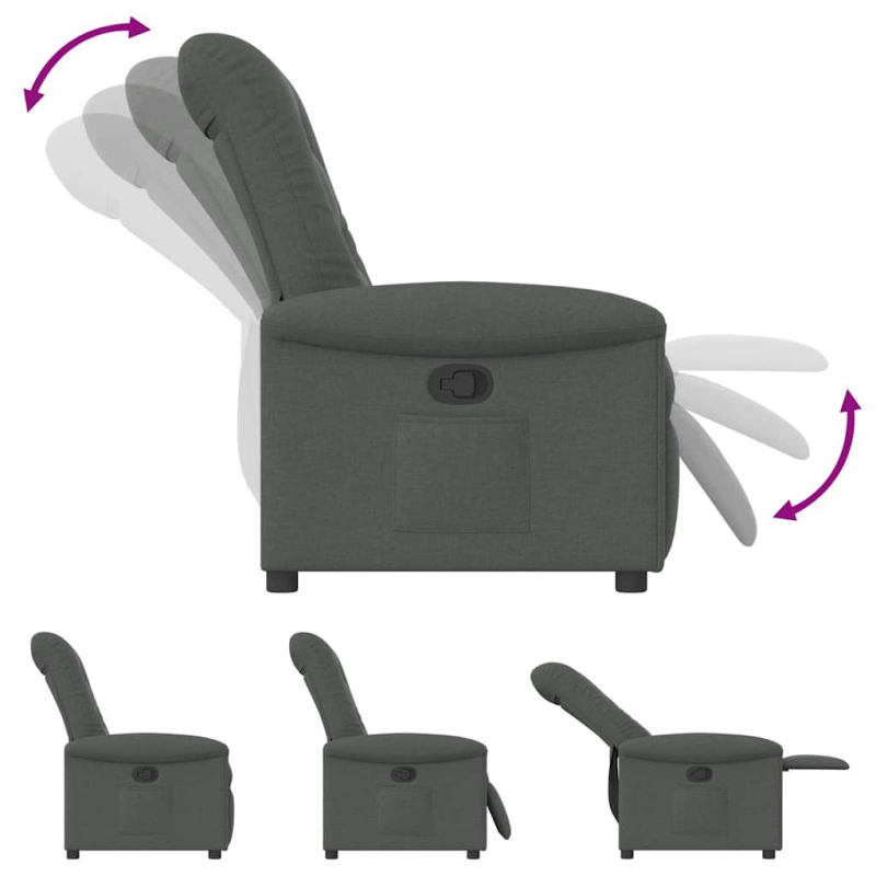 Relaxsessel Dunkelgrau Stoff