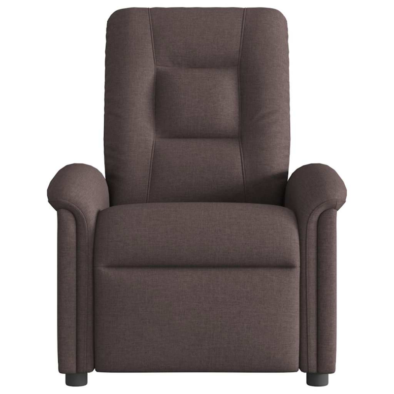 Massagesessel Dunkelbraun Stoff