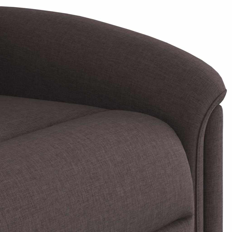 Massagesessel Dunkelbraun Stoff