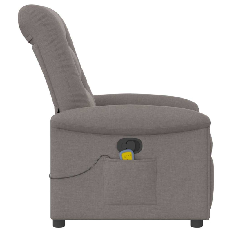 Massagesessel Taupe Stoff