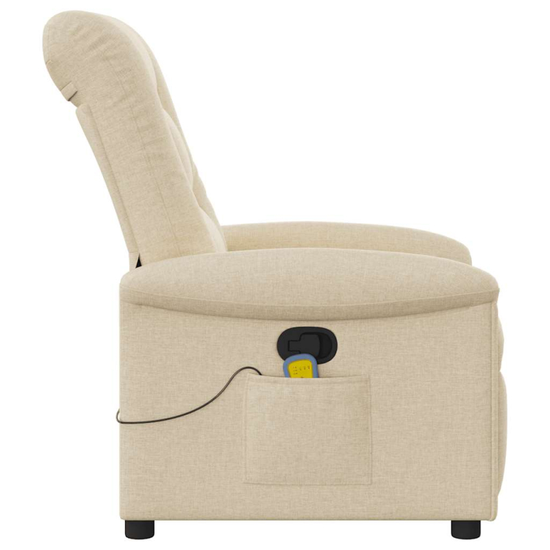 Massagesessel Creme Stoff