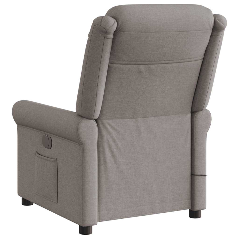 Massagesessel Taupe Stoff