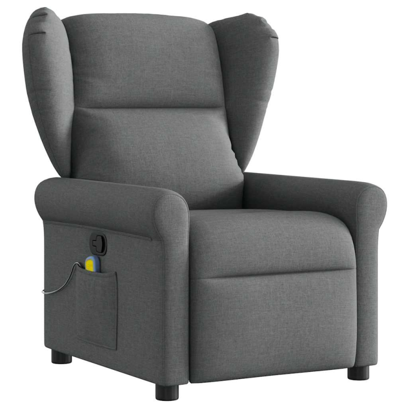 Massagesessel Dunkelgrau Stoff