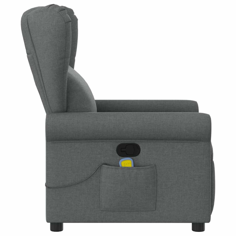 Massagesessel Dunkelgrau Stoff