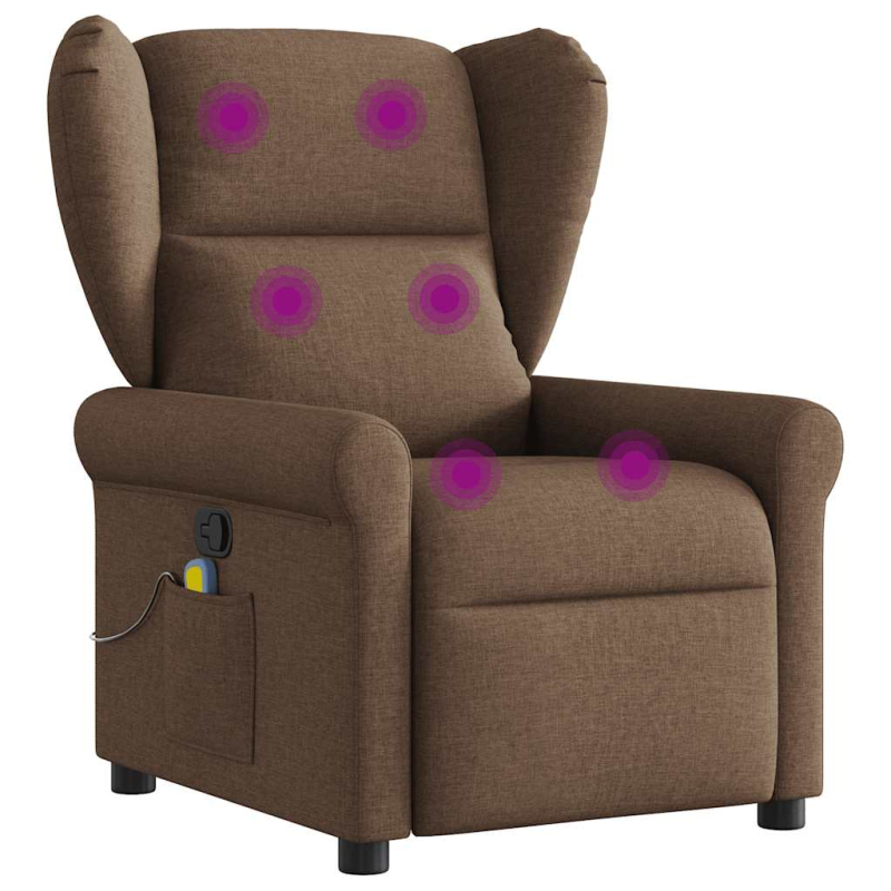 Massagesessel Braun Stoff
