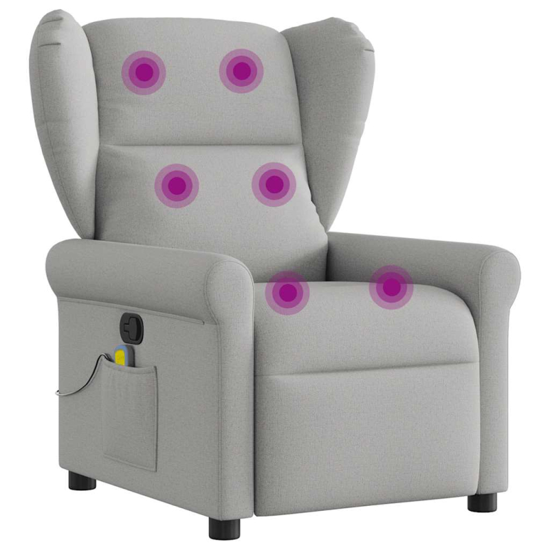 Massagesessel Wolkengrau Stoff