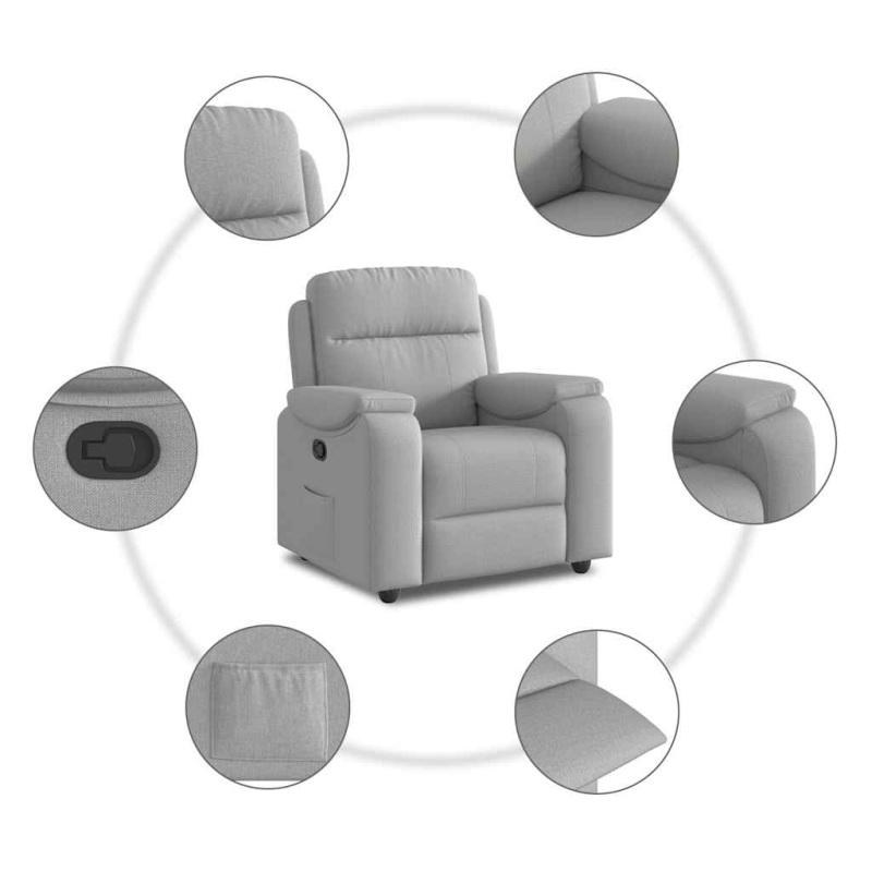 Relaxsessel Wolkengrau Stoff