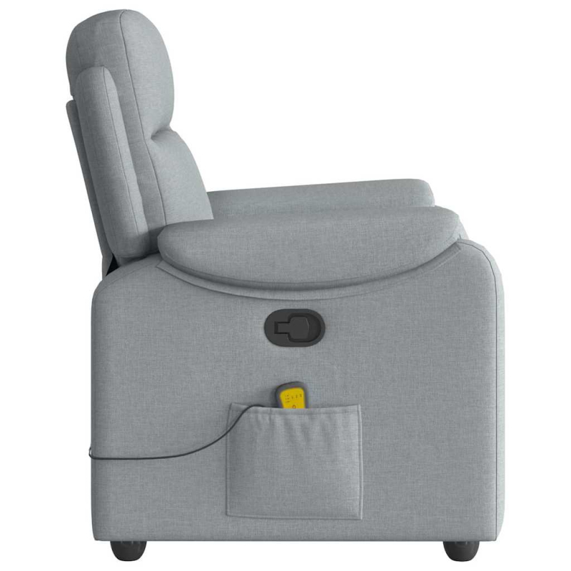 Massagesessel Hellgrau Stoff