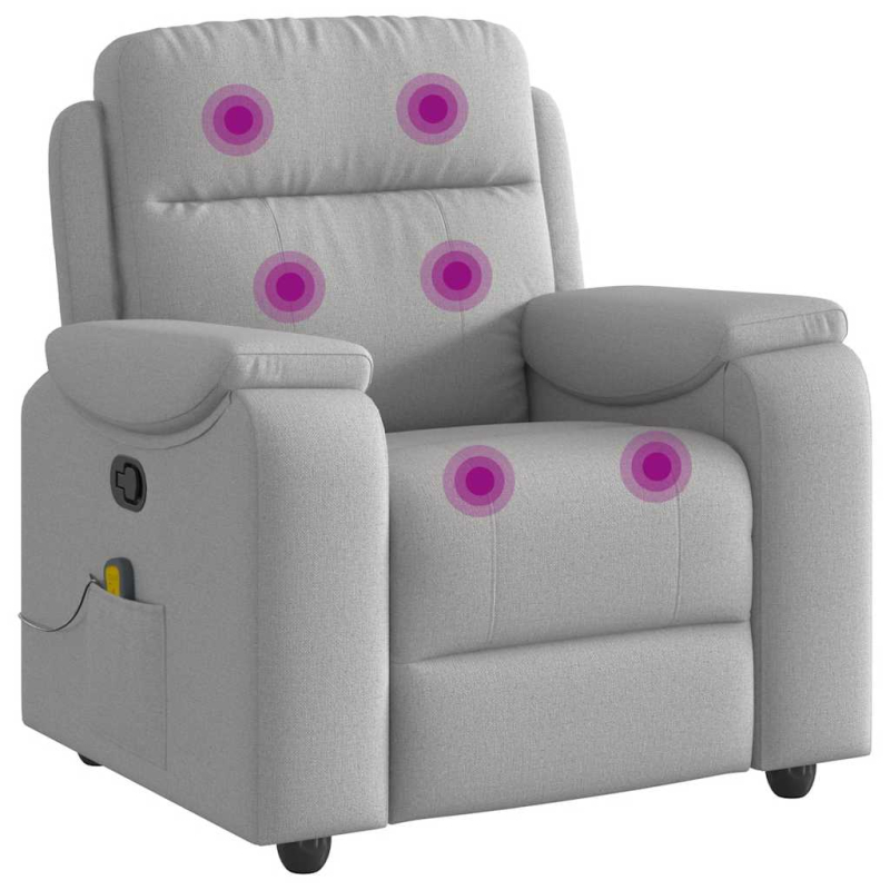 Massagesessel Wolkengrau Stoff