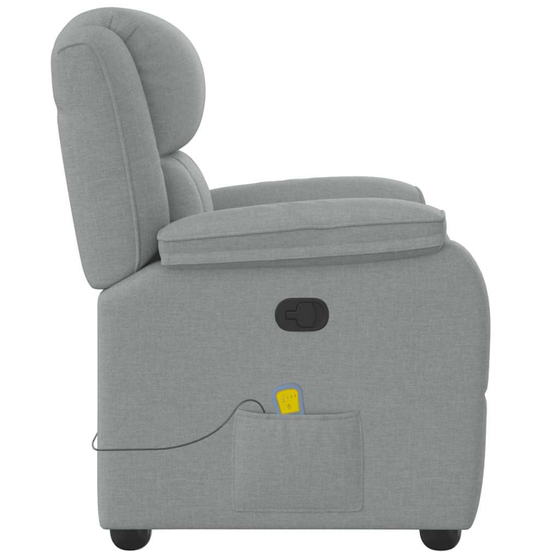 Massagesessel Hellgrau Stoff