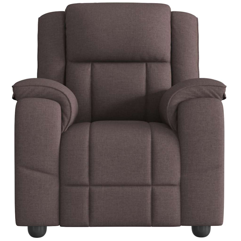 Massagesessel Dunkelbraun Stoff