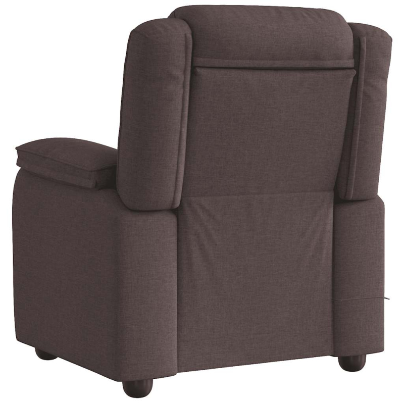 Massagesessel Dunkelbraun Stoff
