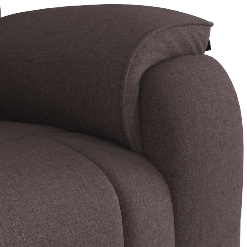 Massagesessel Dunkelbraun Stoff