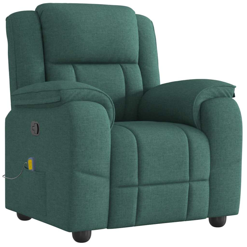 Massagesessel Dunkelgrün Stoff