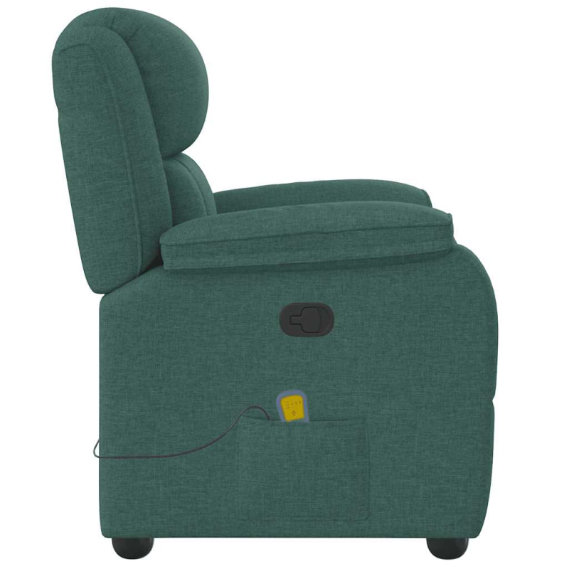 Massagesessel Dunkelgrün Stoff
