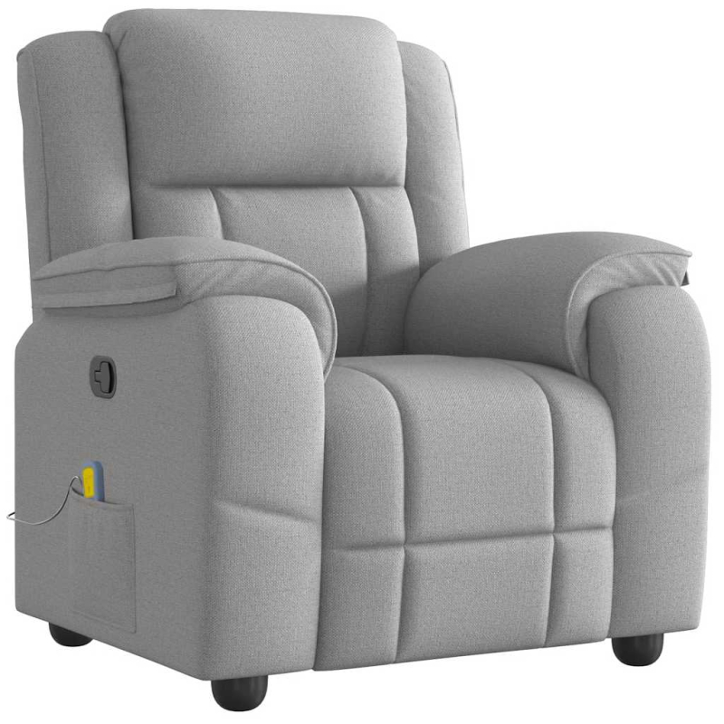 Massagesessel Wolkengrau Stoff