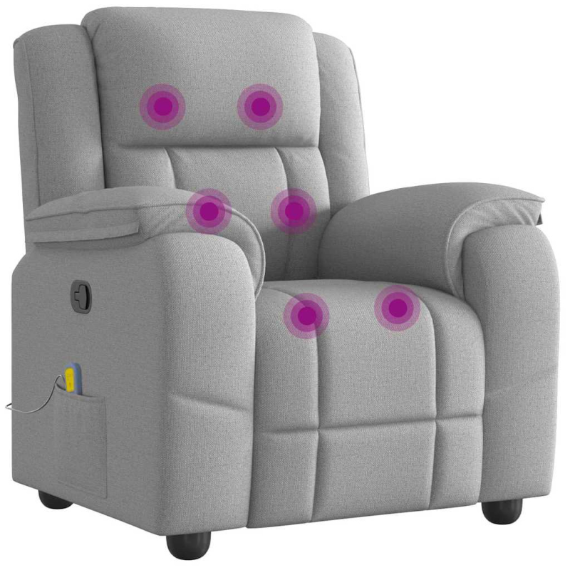 Massagesessel Wolkengrau Stoff