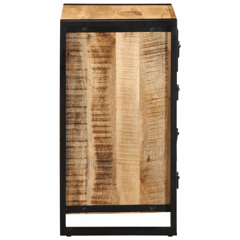 Schubladenschrank 40x40x75 cm Raues Massivholz Mango