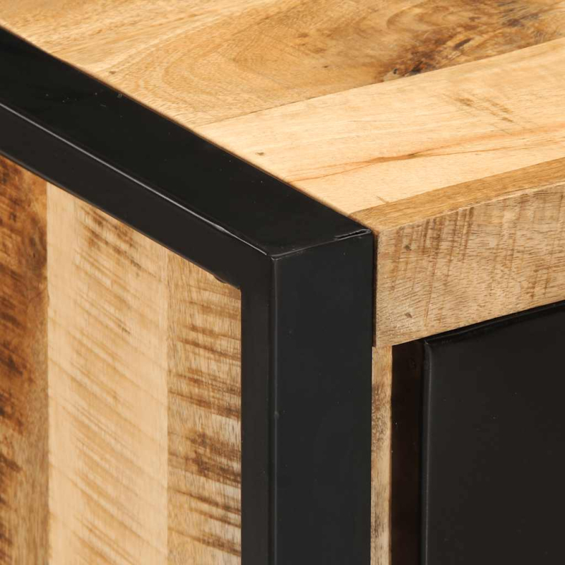 Schubladenschrank 40x40x75 cm Raues Massivholz Mango
