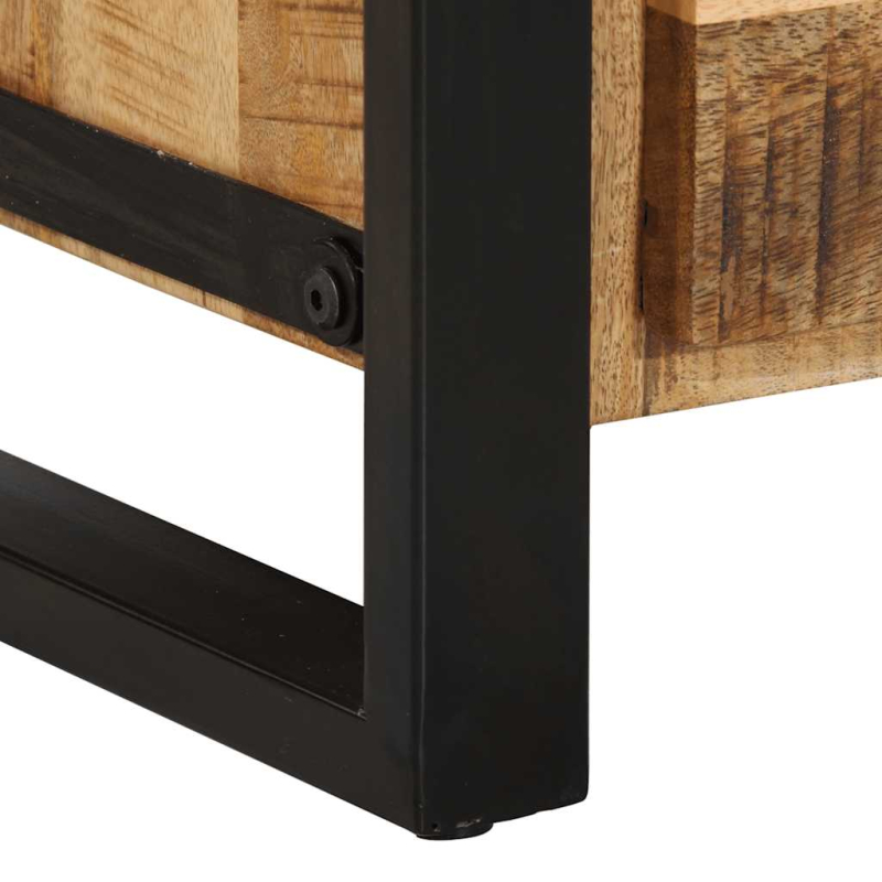 Schubladenschrank 40x40x75 cm Raues Massivholz Mango