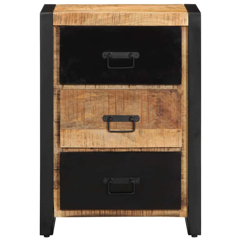 Schubladenschrank 50x35x70 cm Raues Massivholz Mango