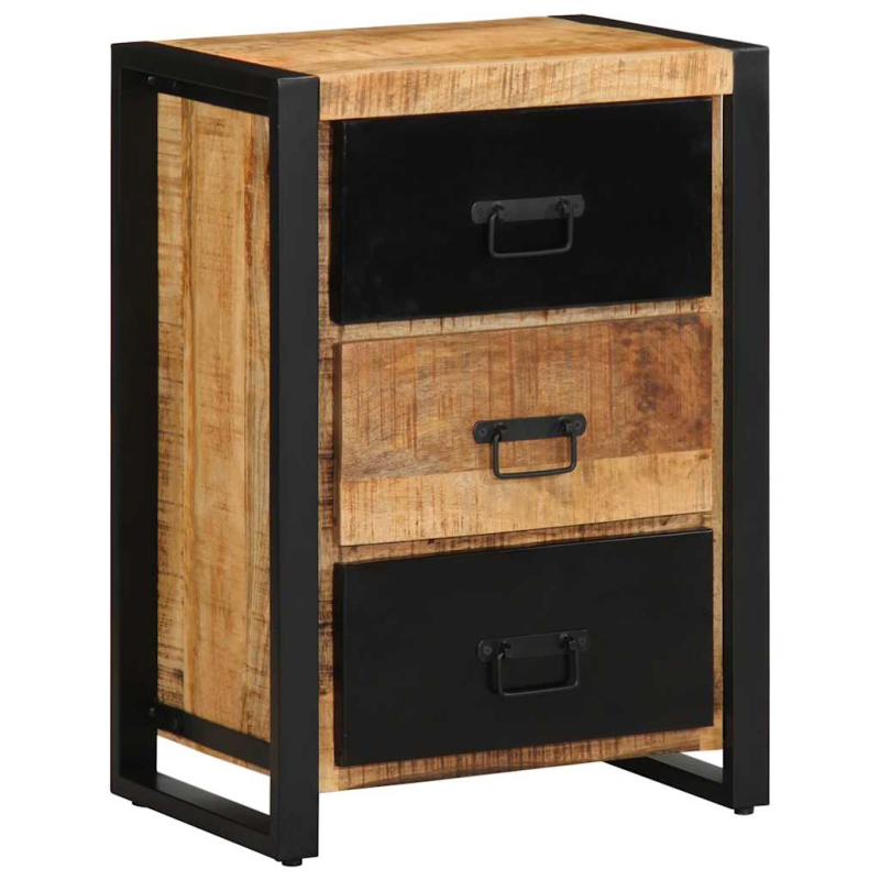 Schubladenschrank 50x35x70 cm Raues Massivholz Mango