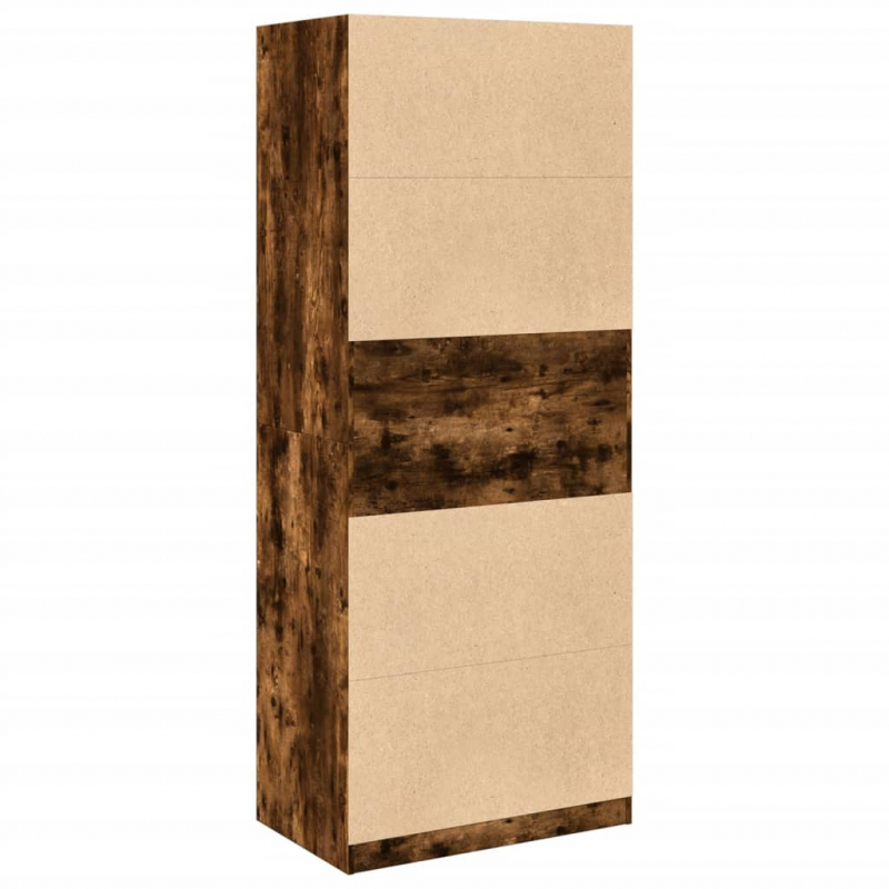 Kleiderschrank Räuchereiche 80x50x200 cm Holzwerkstoffs