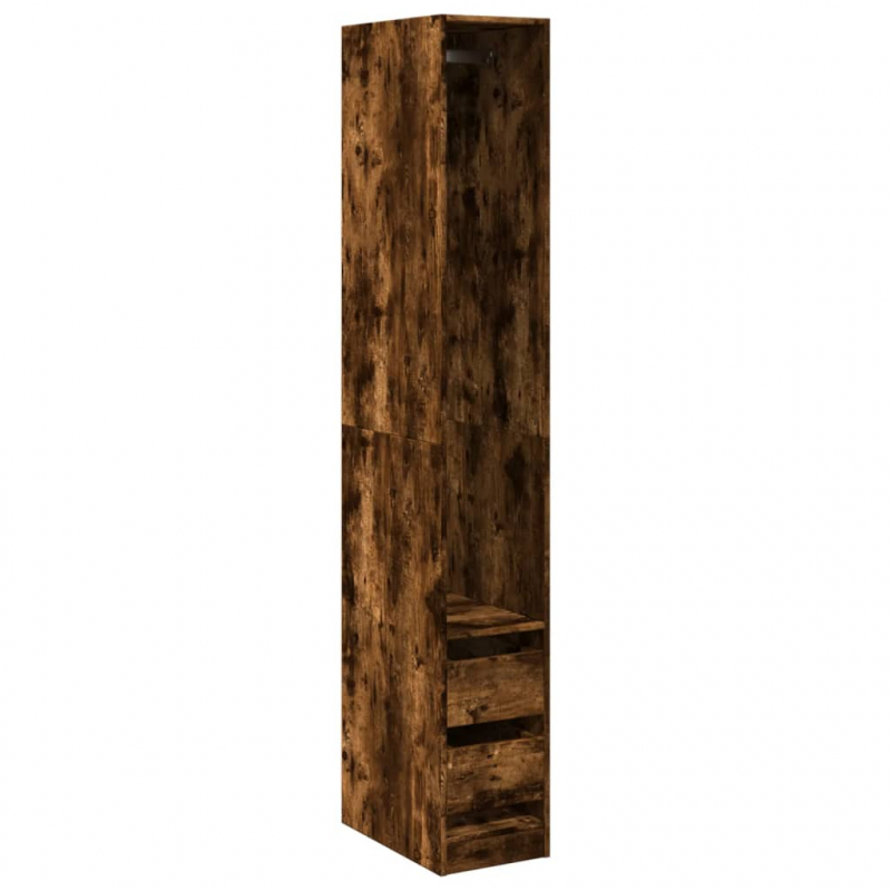 Kleiderschrank Räuchereiche 30x50x200 cm Holzwerkstoff