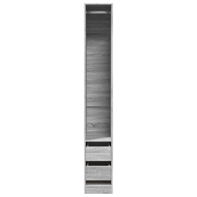 Kleiderschrank Grau Sonoma 30x50x200 cm Holzwerkstoff
