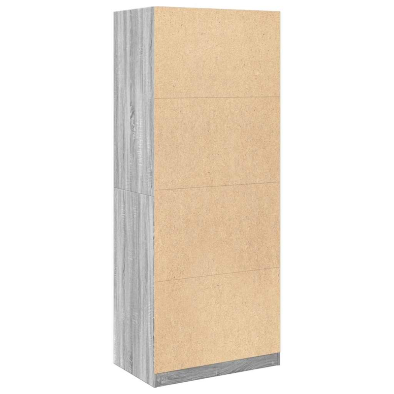 Kleiderschrank Grau Sonoma 80x50x200 cm Holzwerkstoff