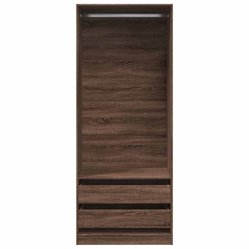 Kleiderschrank Braun Eichen-Optik 80x50x200 cm Holzwerkstoff