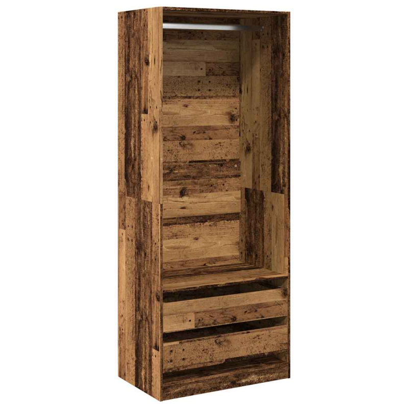 Kleiderschrank Altholz-Optik 80x50x200 cm Holzwerkstoff