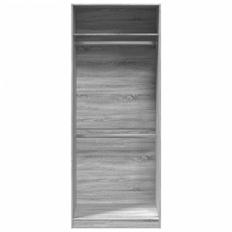 Kleiderschrank Grau Sonoma 80x50x200 cm Holzwerkstoff