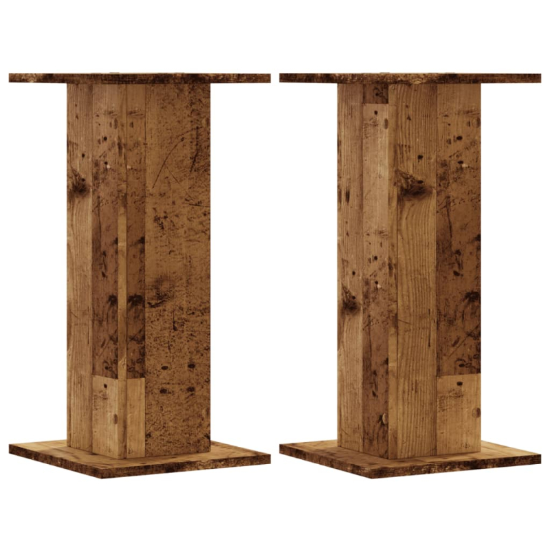 Pflanzenständer 2 Stk. Altholz-Optik 30x30x60 cm Holzwerkstoff