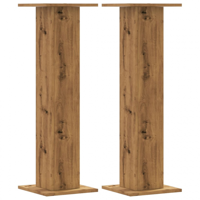 Pflanzenständer 2 Stk. Artisan-Eiche 30x30x95 cm Holzwerkstoff