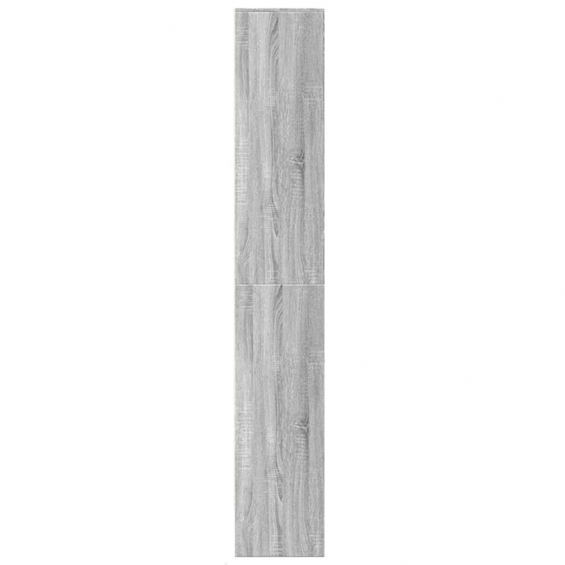 Highboard mit LED-Beleuchtung Grau Sonoma 69x32,5x200 cm