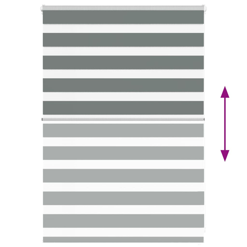 Zebrarollo Dunkelgrau 100x100 cm Stoffbreite 95,9 cm Polyester