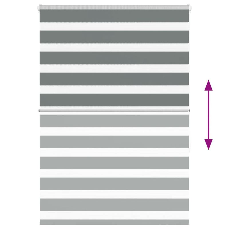Zebrarollo Dunkelgrau 110x150 cm Stoffbreite 105,9 cm Polyester
