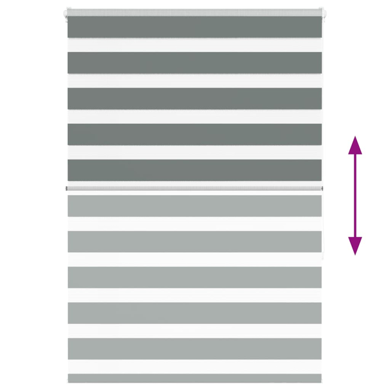 Zebrarollo Dunkelgrau 130x150cm Stoffbreite 125,9 cm Polyester