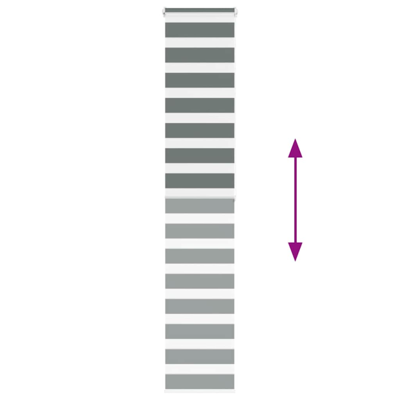 Zebrarollo Dunkelgrau 50x200 cm Stoffbreite 45,9 cm Polyester