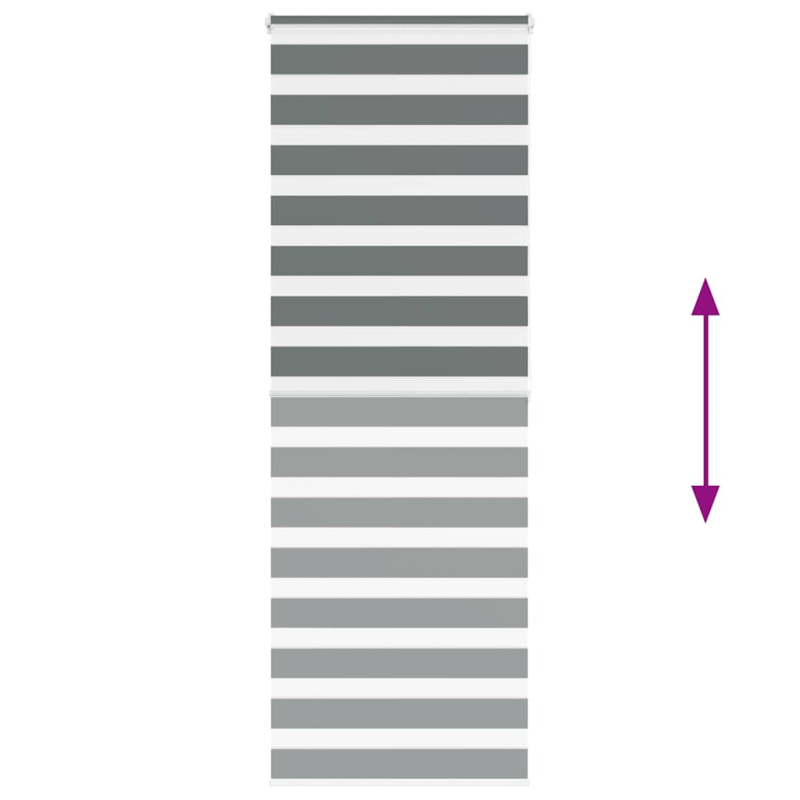 Zebrarollo Dunkelgrau 90x200 cm Stoffbreite 85,9 cm Polyester