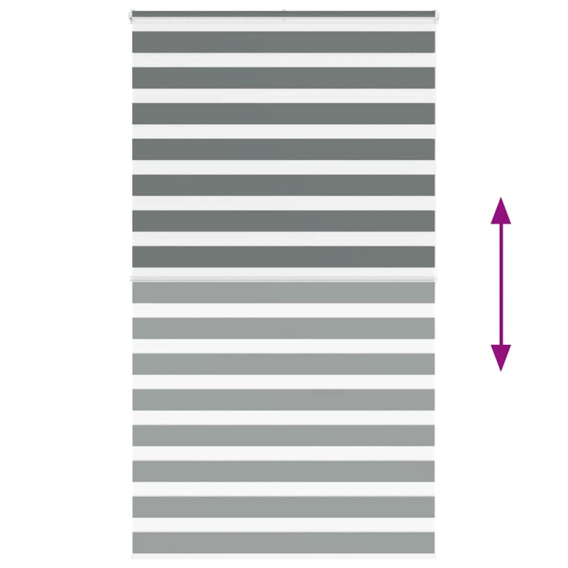 Zebrarollo Dunkelgrau 120x200 cm Stoffbreite 115,9 cm Polyester