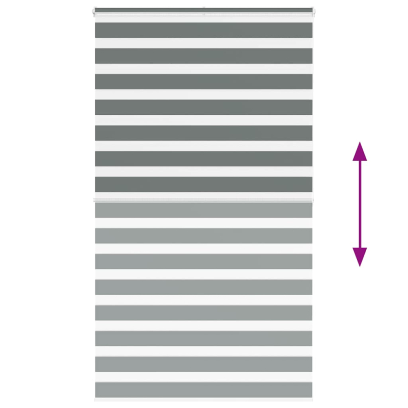 Zebrarollo Dunkelgrau 135x200 cm Stoffbreite 130,9 cm Polyester
